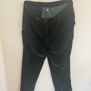 Old Navy Green Velvet Wide-Leg Trousers XXL